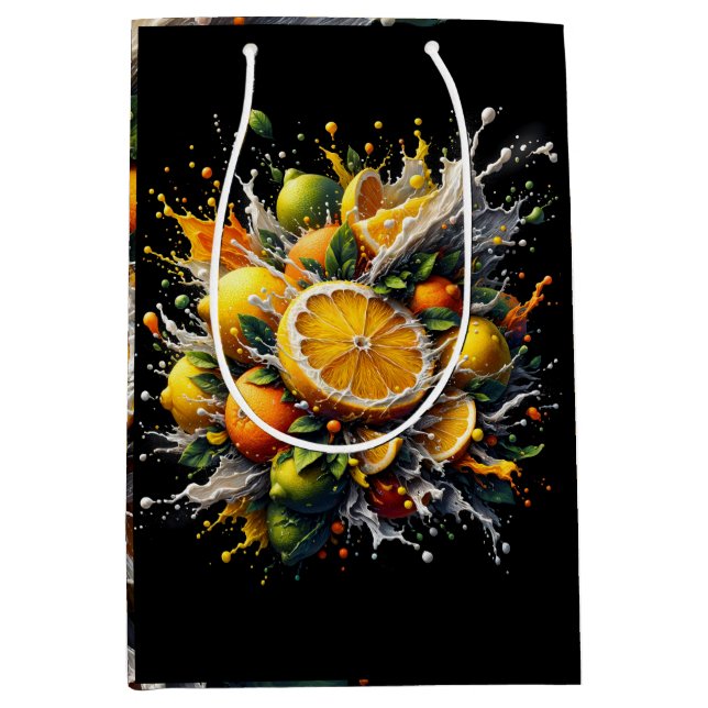 Bolsa De Regalo Mediana Explosión de cítricos (Anverso)