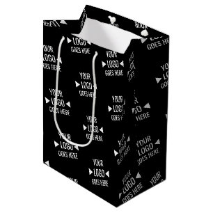 Bolsa De Regalo Mediana Fácil patrón de logotipo comercial corporativo per