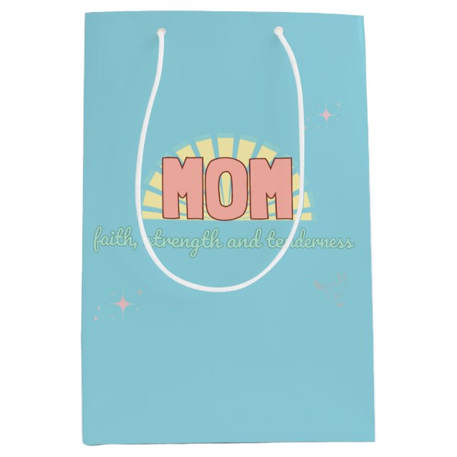 Bolsa De Regalo Mediana Faith, Strength & Tenderness (Anverso)