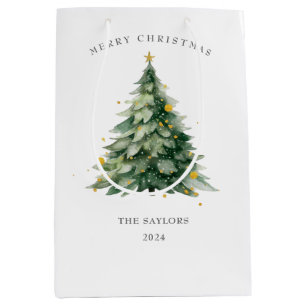 Bolsa De Regalo Mediana Familia Merry Christmas Tree