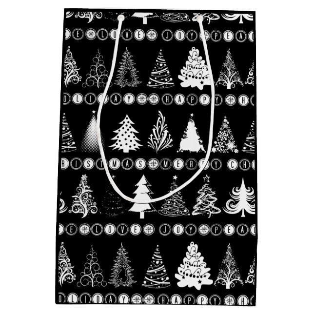 Bolsa De Regalo Mediana Fancy Christmas Tree Gift Bag (Reverso)