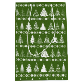 Bolsa De Regalo Mediana Fancy Christmas Tree Green Gift Bag