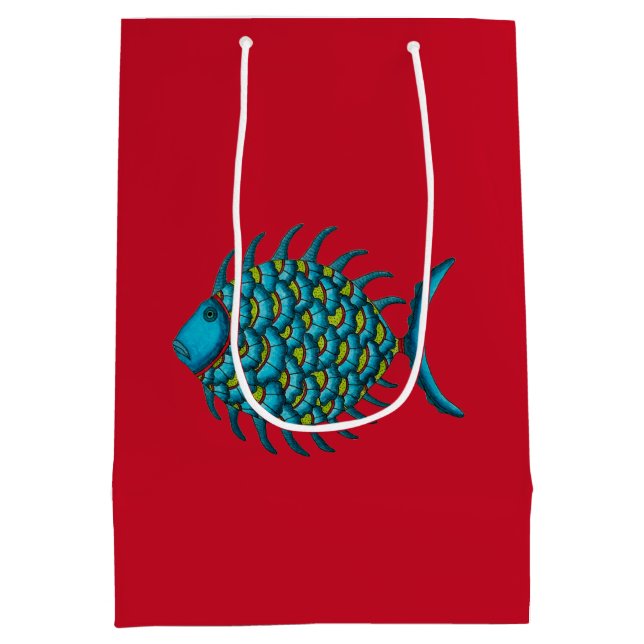 Bolsa De Regalo Mediana Fancy Rufled Fish (Reverso)