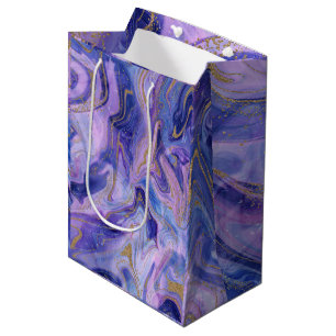Bolsa De Regalo Mediana Fantasia de Acuarela Acuática de Algodón de Azúcar