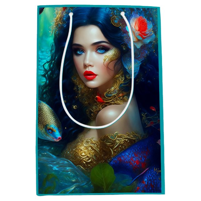Bolsa De Regalo Mediana Fantasía Hermosa Sirena 1 (Anverso)