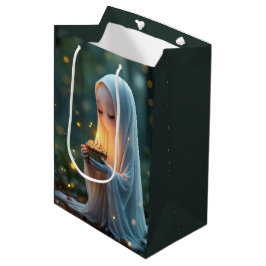 Bolsa De Regalo Mediana Fantasma con un pastel de cumpleaños