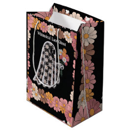 Bolsa De Regalo Mediana Fantasma de encaje caprichoso Ilustracion floral