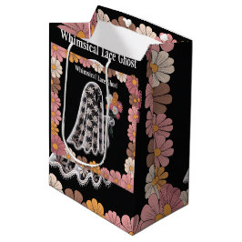 Bolsa De Regalo Mediana Fantasma de encaje caprichoso Ilustracion floral