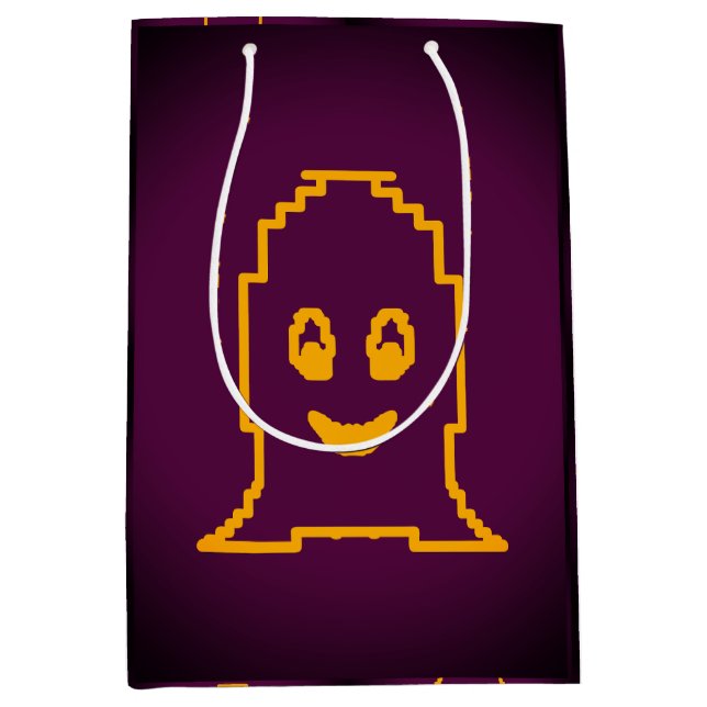 Bolsa De Regalo Mediana Fantasma sonriente (Anverso)