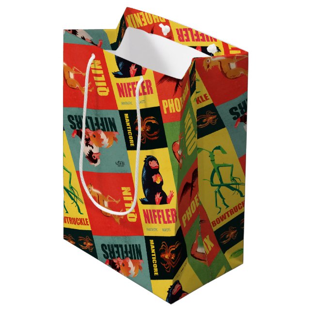 Bolsa De Regalo Mediana Fantasmas Bebidas Patrón de cosecha (Angulo Anverso)