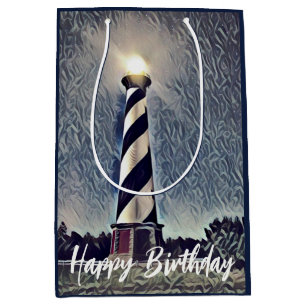 Bolsa De Regalo Mediana Faro de Cape Hatteras - Banco Exterior - OBX Cumpl