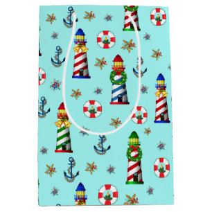 Bolsa De Regalo Mediana Faros Náuticos navidades