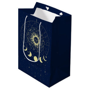 Bolsa De Regalo Mediana Fases celestes de la luna solar Zodiac