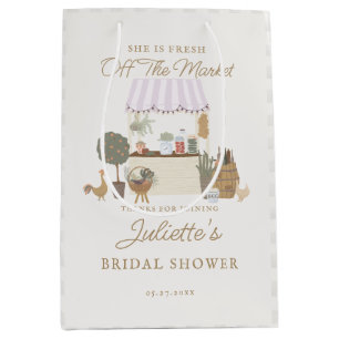 Bolsa De Regalo Mediana Favor de Ducha de Boda de Mercado de Granjeros Ros