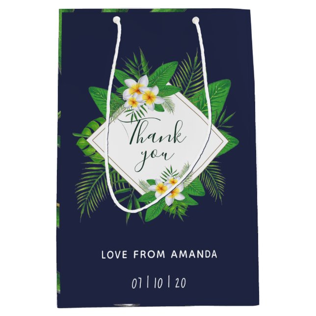 Bolsa De Regalo Mediana Favor de invitado hawaiano Aloha Luau Fiesta (Anverso)