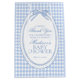 Bolsa De Regalo Mediana Favoritos para Baby Shower con lazo coqueto de gin