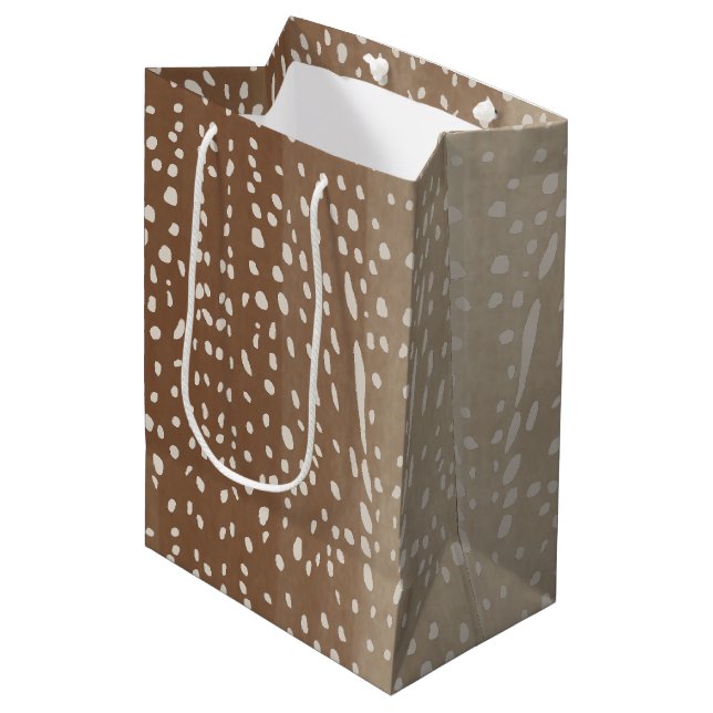 Bolsa De Regalo Mediana Fawn Spots Baby Deer Animal Print Pattern (Angulo Anverso)