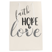 Fe, Esperanza y Amor | Regalo de fe en negro y gri