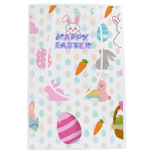 Bolsa De Regalo Mediana Felices deseos de Pascua (Anverso)