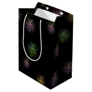 Bolsa De Regalo Mediana Felices fuegos artificiales en el décimo aniversar