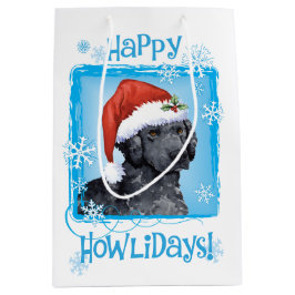 Bolsa De Regalo Mediana Felices Howlidays Curly Coated Retriever