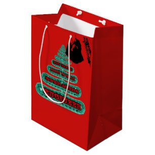 BOLSA DE REGALO MEDIANA FELICES NAVIDAD QUE ACTÚAN AL OPERADOR DE GRÚA D