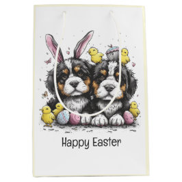 Bolsa De Regalo Mediana Felices perros montañeses de Pascua