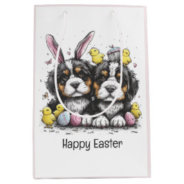 Bolsa De Regalo Mediana Felices perros montañeses de Pascua