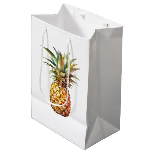 Bolsa De Regalo Mediana Felices piñas tropicales (Angulo Anverso)