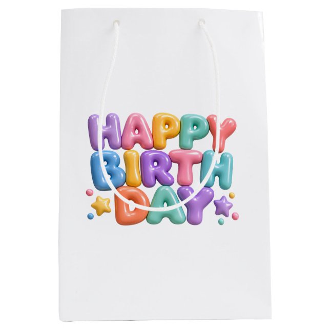 Bolsa De Regalo Mediana Felicidades (Anverso)