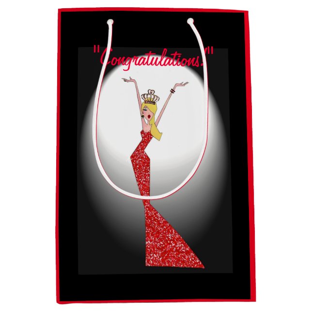 Bolsa De Regalo Mediana "¡Felicitaciones!" ¡DIVA Super Star! (Anverso)