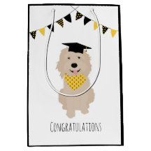 Felicitaciones Doodle Dog Graduation Cap