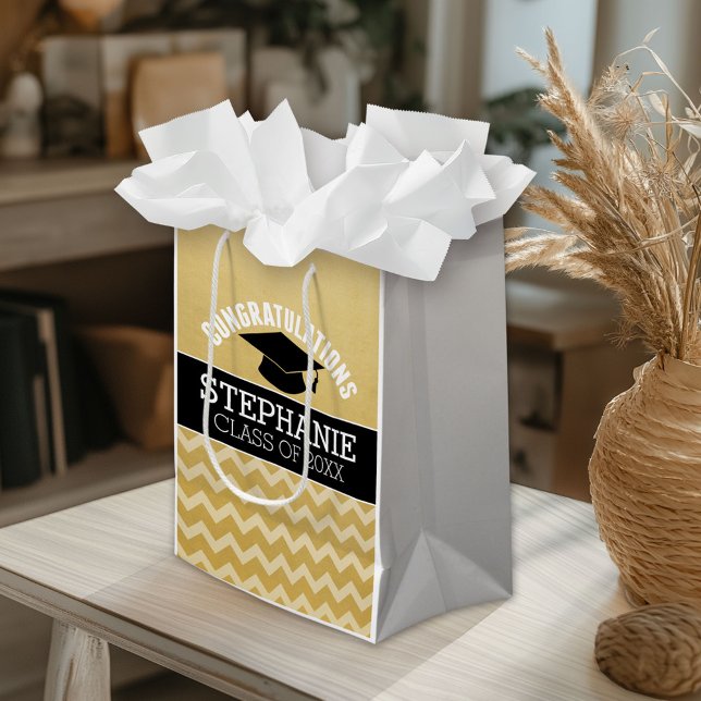 Bolsa De Regalo Mediana Felicitaciones Graduado - Graduación Personalizada (Custom Gift Bag)