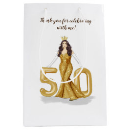 Bolsa De Regalo Mediana feliz 50° cumpleaños