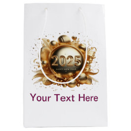 Bolsa De Regalo Mediana feliz año nuevo 2025