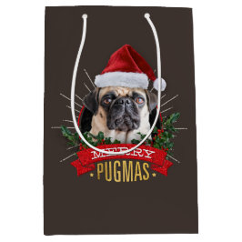 Bolsa De Regalo Mediana Feliz bolso del regalo de Pugmas
