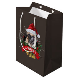Bolsa De Regalo Mediana Feliz bolso del regalo de Pugmas