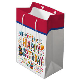 Bolsa De Regalo Mediana Feliz cumpleaños