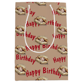 Bolsa De Regalo Mediana Feliz cumpleaños al béisbol en guante