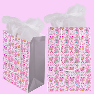 Bolsa De Regalo Mediana Feliz Cumpleaños Gatos Tienen Una Fiesta 