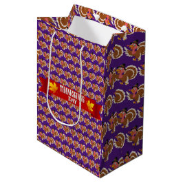 Bolsa De Regalo Mediana Feliz Día de Acción de Gracias