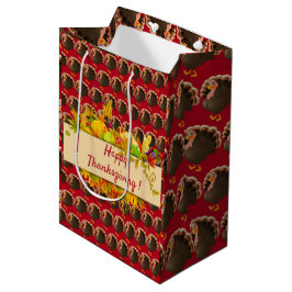 Bolsa De Regalo Mediana Feliz Día de Acción de Gracias