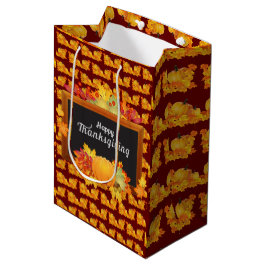 Bolsa De Regalo Mediana Feliz Día de Acción de Gracias