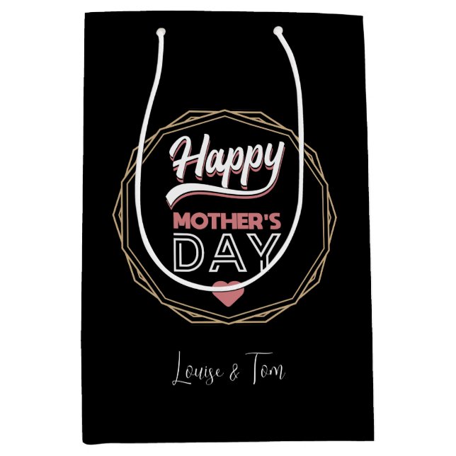 Bolsa De Regalo Mediana Feliz día de la madre (Anverso)