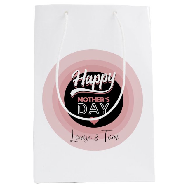 Bolsa De Regalo Mediana Feliz día de la madre (Anverso)