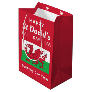Bolsa De Regalo Mediana Feliz Día de San David Dydd Gæyl Dewi Hapus 2
