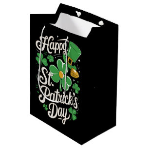 Bolsa De Regalo Mediana Feliz día de San Patricio Patrimonio Irlandés St P