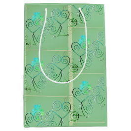 Bolsa De Regalo Mediana Feliz Día de San Patricio Shamrock Misty Green