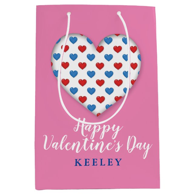 Bolsa De Regalo Mediana Feliz Día de San Valentín (Anverso)