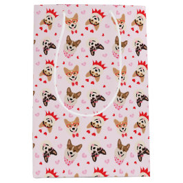 Bolsa De Regalo Mediana Feliz Día de San Valentín Pembroke Welsh Corgi Per